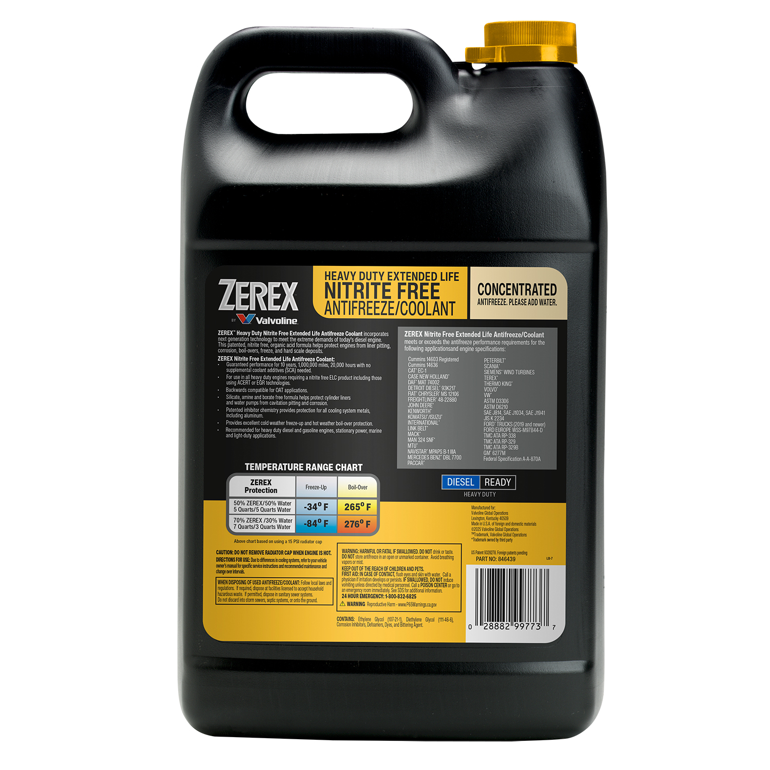 Zerex™ Heavy Duty Nitrite Free Extended Life Yellow - Valvoline